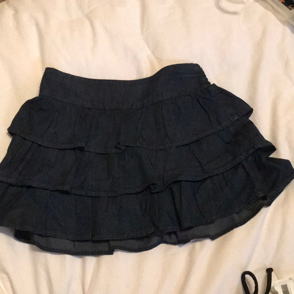 Blue ruffle skirt
